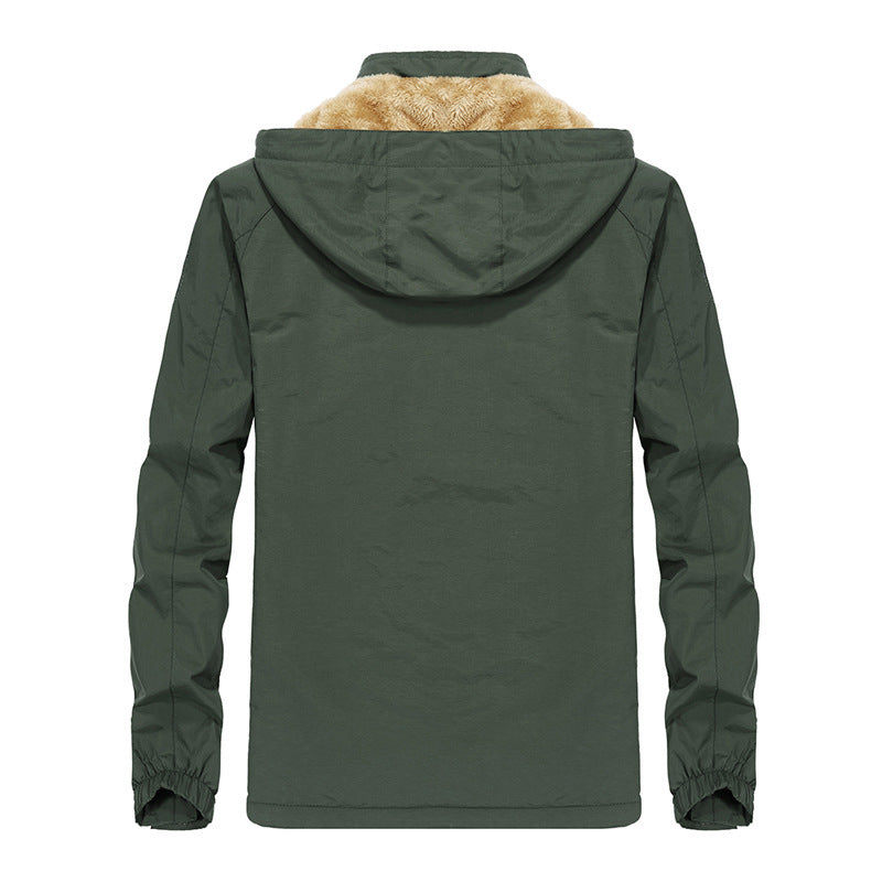 Herren Winddichte Softshell-Kapuzenjacke mit thermischer Teddyfutter-Innenlage Echo Archiv