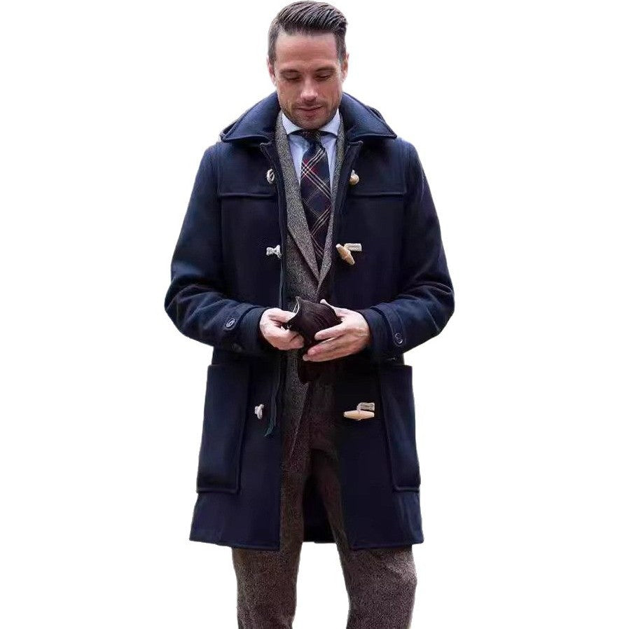 Herren eleganter Dufflecoat aus hochwertiger Wolle Echoarchiv