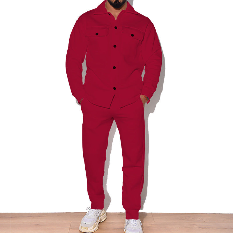 Herren modisches Freizeit-Set mit lässiger Jacke und bequemen Jogginghosen Echoarchiv