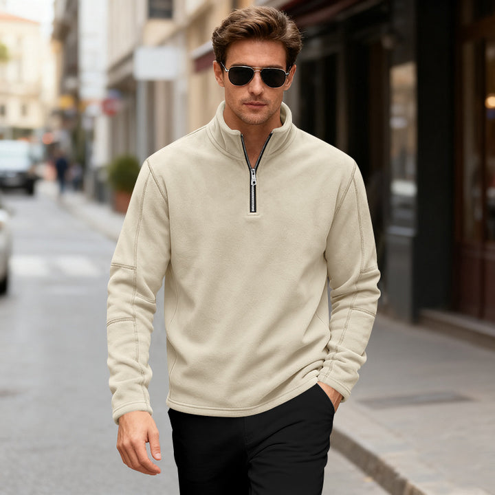 Herren Fleece-Pullover mit kurzer Reißverschlussöffnung Echoarchiv