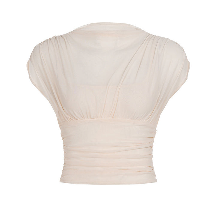 Damen Elegantes Wickeloberteil mit sanften Rüschendetails und komfortablem Schnitt Echo Archiv