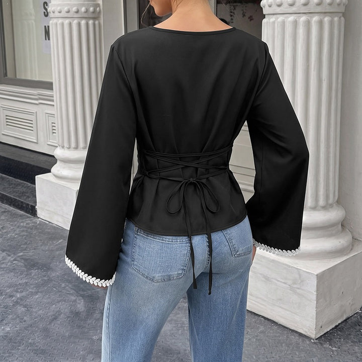 Damen Elegante Bluse mit Rüschenärmel Echo Archiv