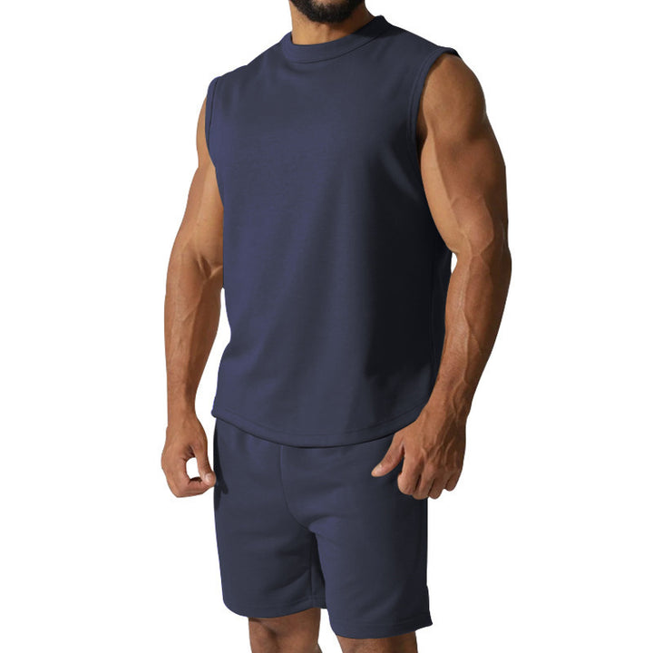 Herren sportliches Kurzarm-Set mit elastischem Bund und modernem Design Echoarchiv