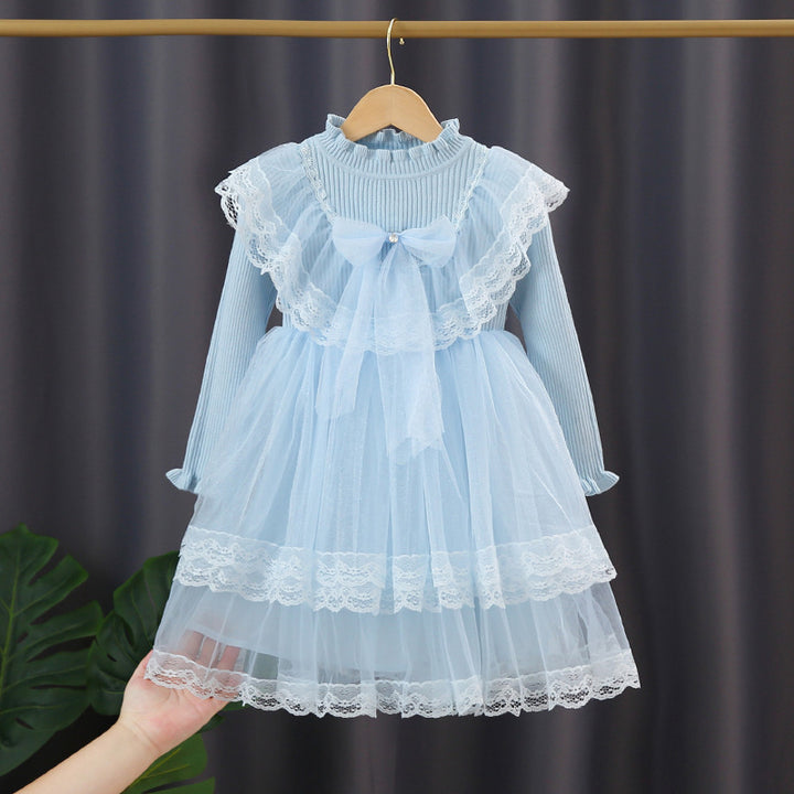 Mädchen Festliches Kleid mit Rüschenkragen und Tüllrock Echo Archiv