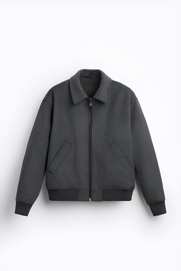 Herren farbenfrohe Fleece-Bomberjacke mit seitlichen Taschen Echoarchiv