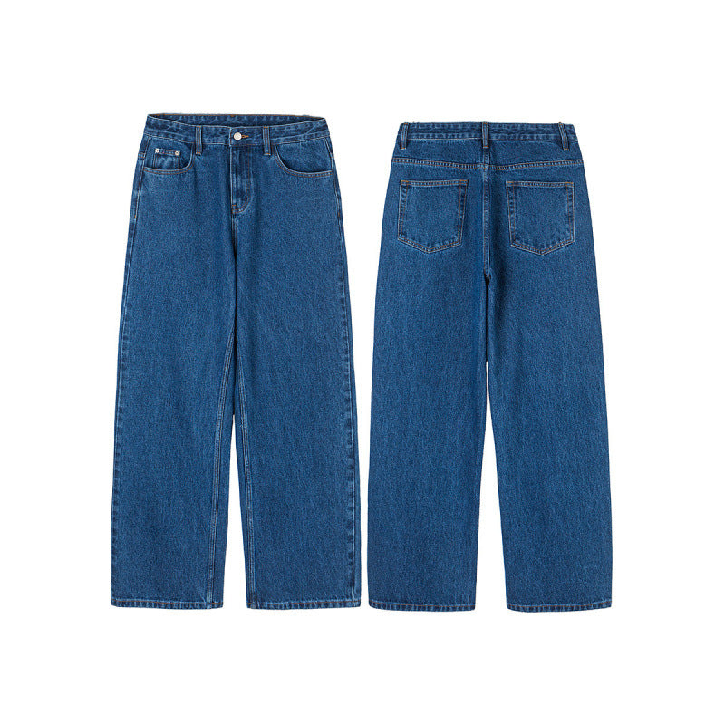 Damen Weite Denim-Jeans mit hoher Taille, geradem Bein und Fünf-Taschen-Design Echo Archiv