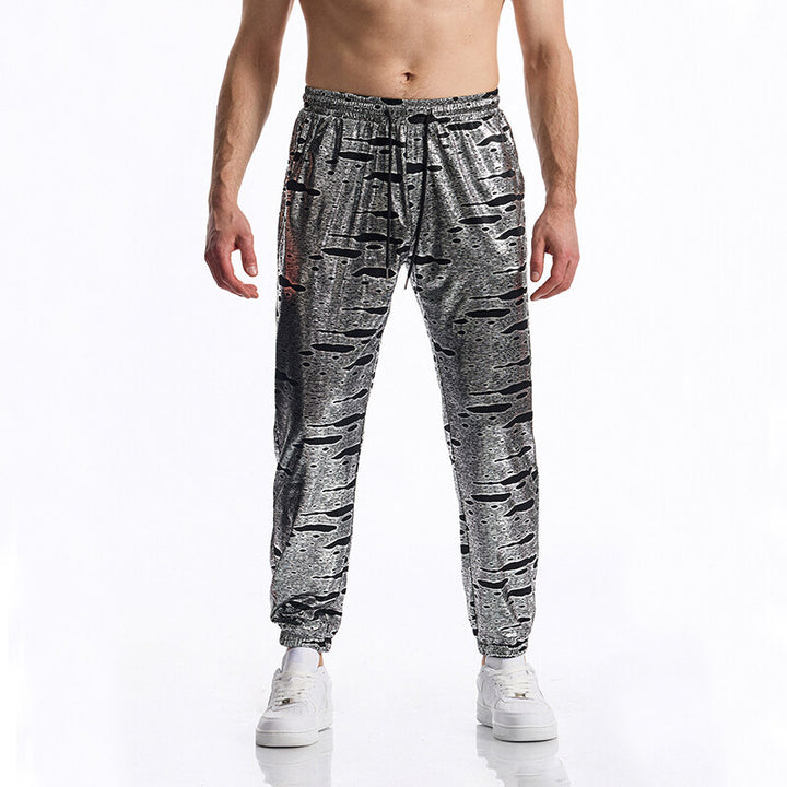 Herren Sportliche Jogginghose mit glänzendem Finish Echoarchiv