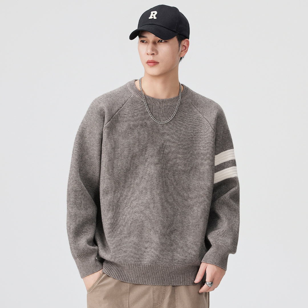 Herren lässiger Sweatshirt mit sportlichen Streifen Echoarchiv