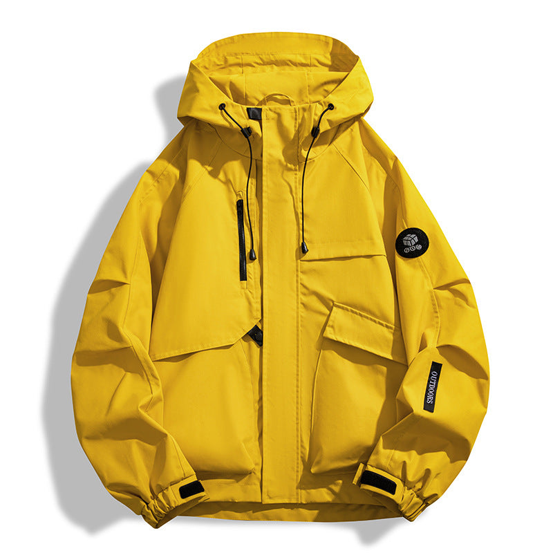 Herren Wasserabweisende Utility-Outdoorjacke mit Kapuze, Mehrfachtaschen und winddichter Membran Echo Archiv
