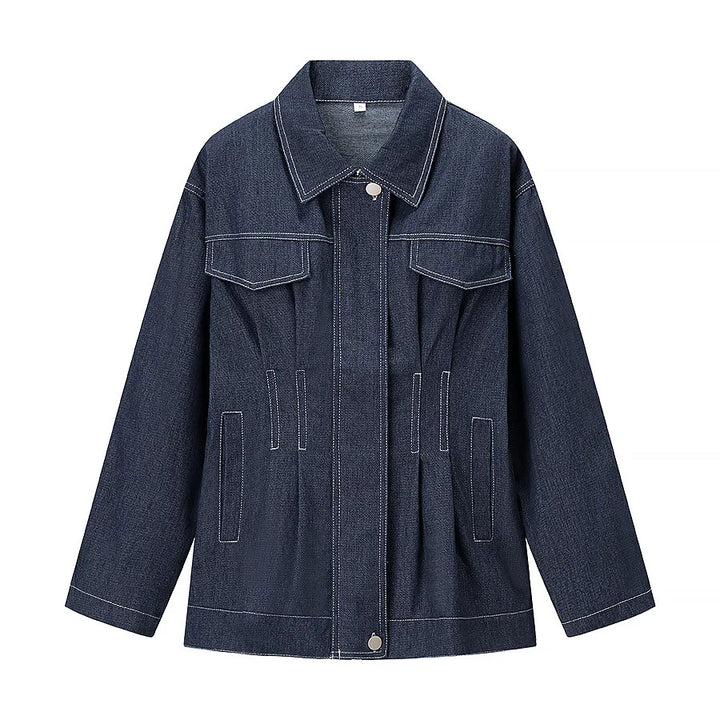 Damen nan Utility-Jeansjacke mit taillierten Abnähern, verdeckter Druckknopfleiste und aufgesetzten Brustklappen Echo Archiv