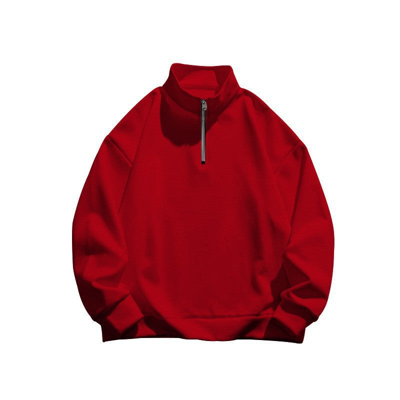 Unisex Relax-Halbzip-Sweatshirt mit hohem Stehkragen, Raglanärmeln und leicht angerauter Innenseite Echo Archiv