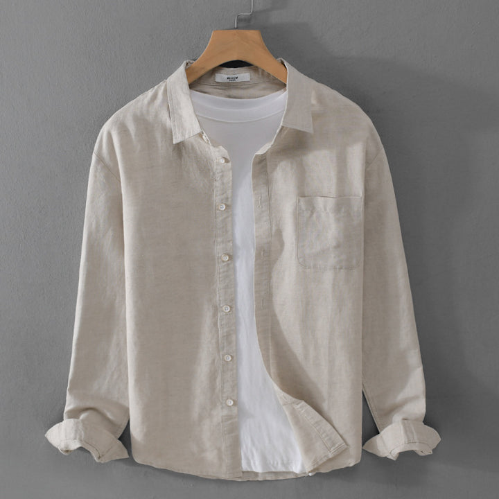 Herren Overshirt aus Baumwollmix mit Brusttasche und lockerem Schnitt Echoarchiv
