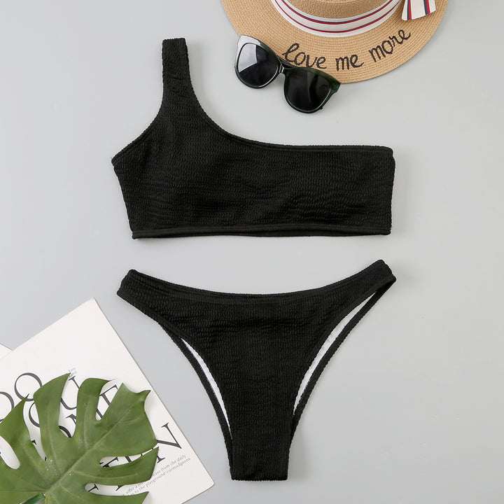 Damen asymmetrisches Bikini-Set mit Struktur Echo Archiv