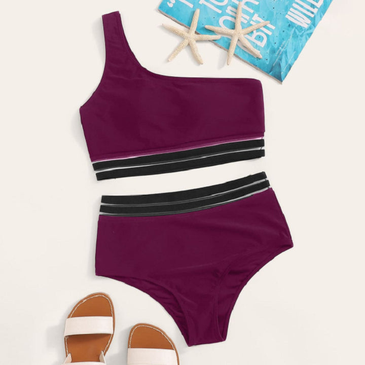 Damen asymmetrisches Bikini-Set mit elastischen Bändern Echo Archiv