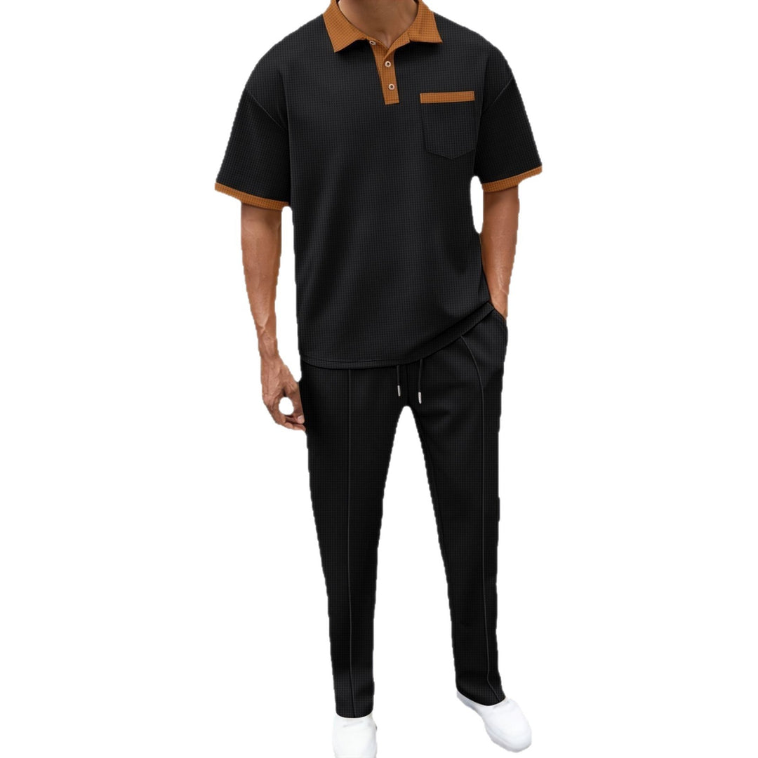 Herren Sportliches Freizeitset mit Kontrastdetails und praktischer Brusttasche Echoarchiv