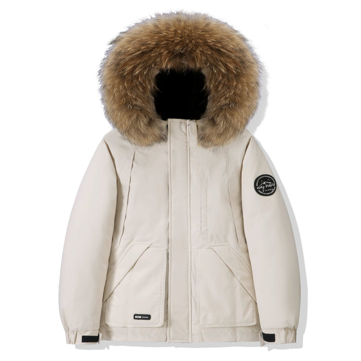Herren winterfeste Daunenjacke mit abnehmbarer Kapuze und isolierender Fütterung Echoarchiv