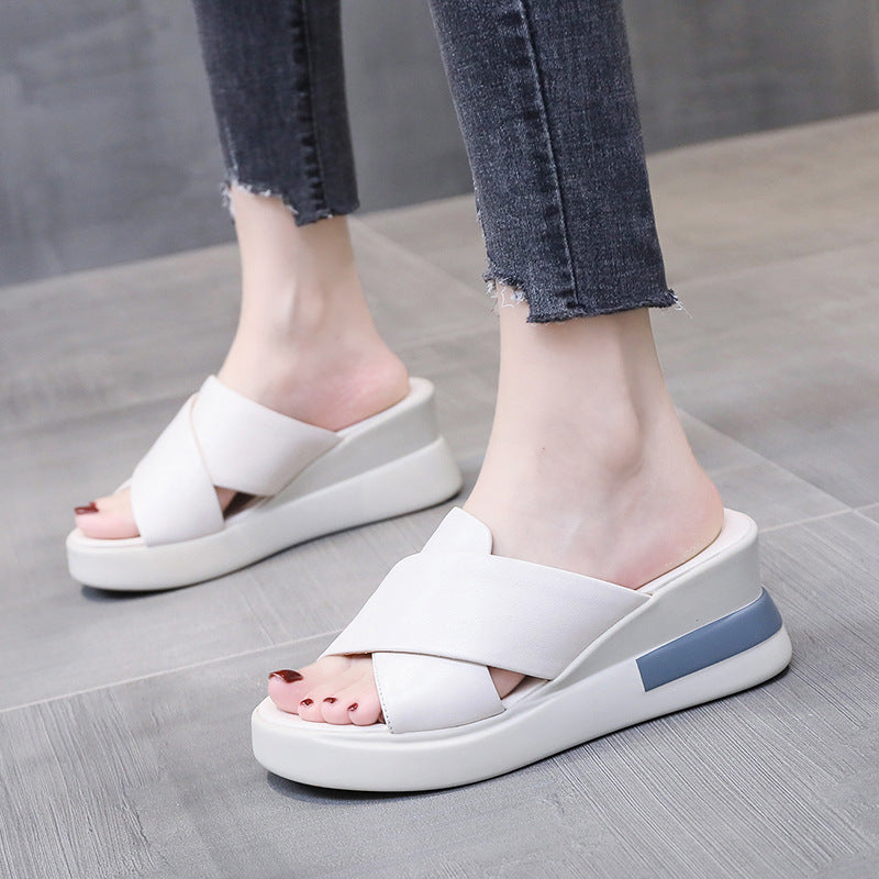 Damen nan Stadtkomfort Keil-Slipper mit ergonomischem viskoelastischem Fußbett und nahtlosem Synthetikobermaterial Echo Archiv