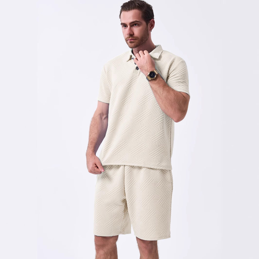 Herren modisches Polohemd und Shorts Set Echoarchiv