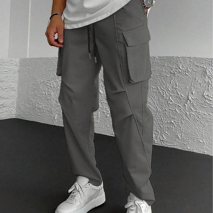 Herren Cargo-Hose mit multifunktionalen Taschen und elastischem Bund Echoarchiv