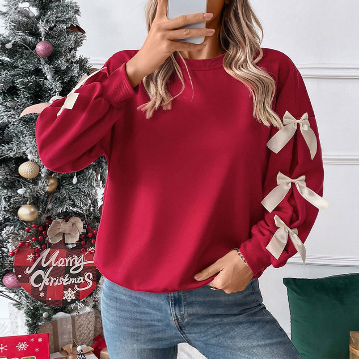 Damen Crop-Pullover mit Schleifen-Details Echo Archiv