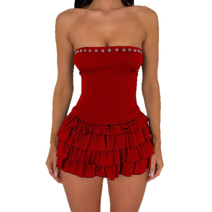 Damen Off-Shoulder Badeanzug mit Rüschen und Ringdetails Echo Archiv