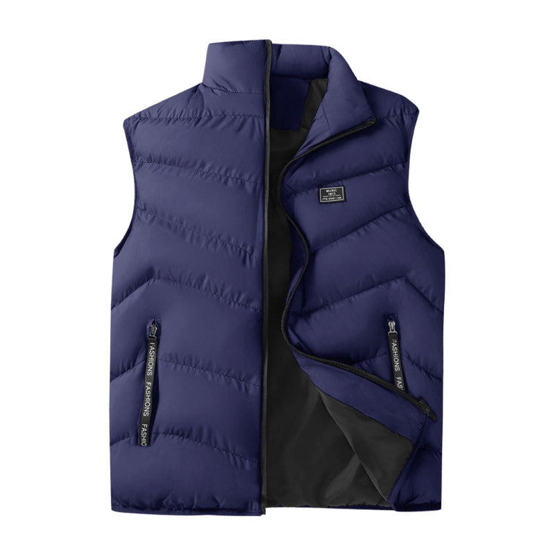 Herren Packbare Microfaser‑Steppweste mit Thermoisolierung, hohem Kragen und sicheren Ziptaschen – Marzano