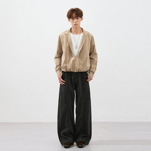 Herren Weite Paneel-Twill-Hose im Workwear-Look mit Knieabnähern Echo Archiv