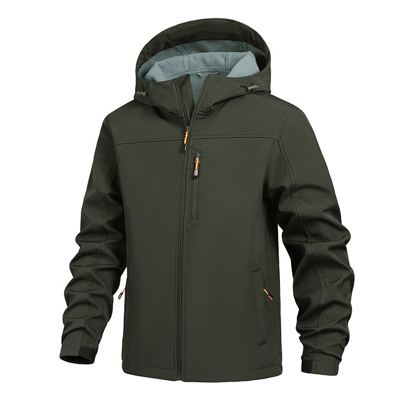 Herren sportliche Funktionsjacke mit verstellbarem Kapuzensystem Echoarchiv
