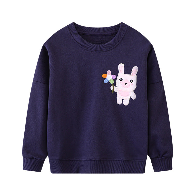Mädchen Sweatshirt mit buntem Hasenmotiv Echo Archiv