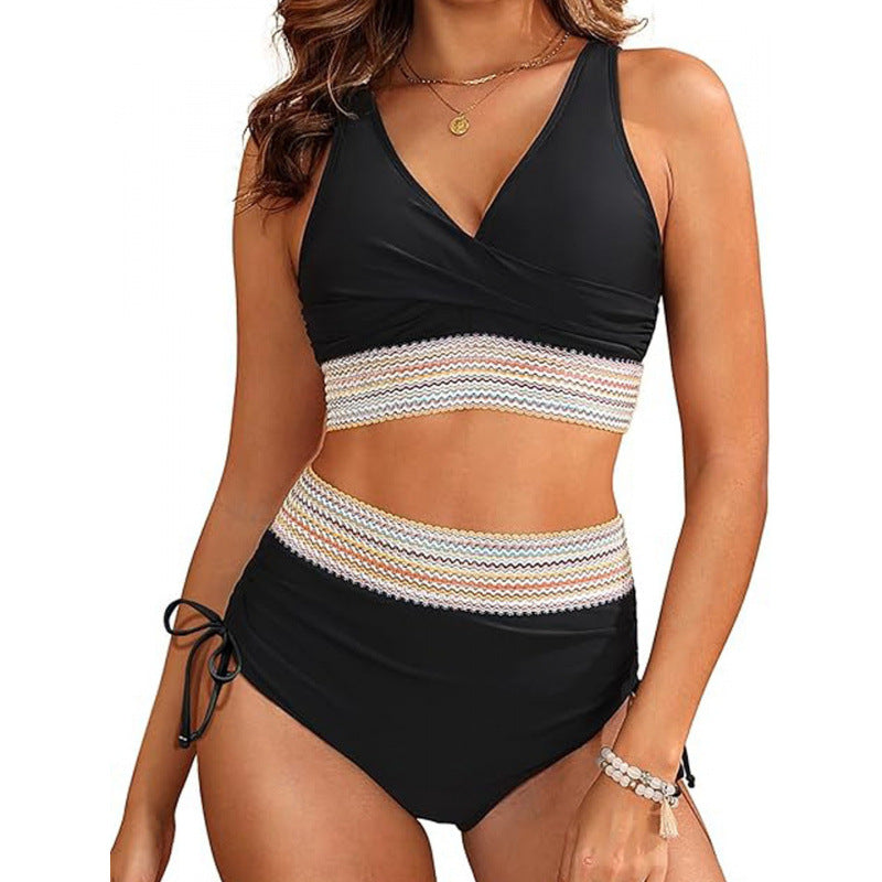 Damen Bikini-Set mit modischem Wickeldesign und verstellbaren Trägern Echo Archiv
