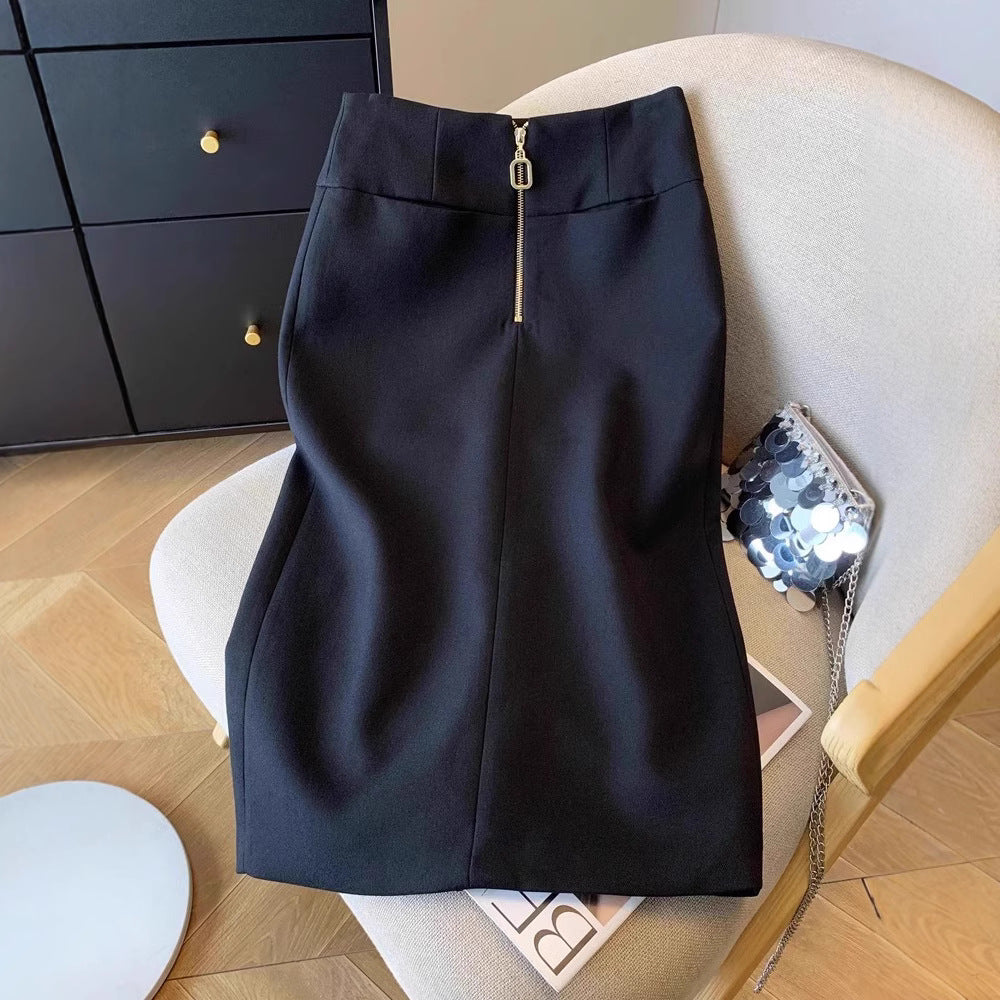Damen Eleganter Bleistiftrock mit Reißverschluss Echoarchiv