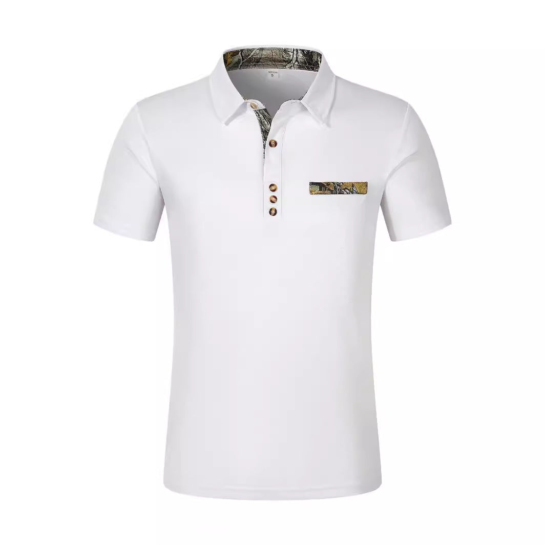 Herren Poloshirt mit stilvollem Kragen und modischem Brusttaschen-Design Echoarchiv