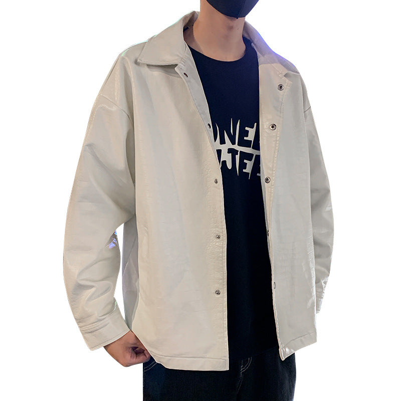 Herren Modische Freizeitjacke mit Druckknöpfen Echoarchiv