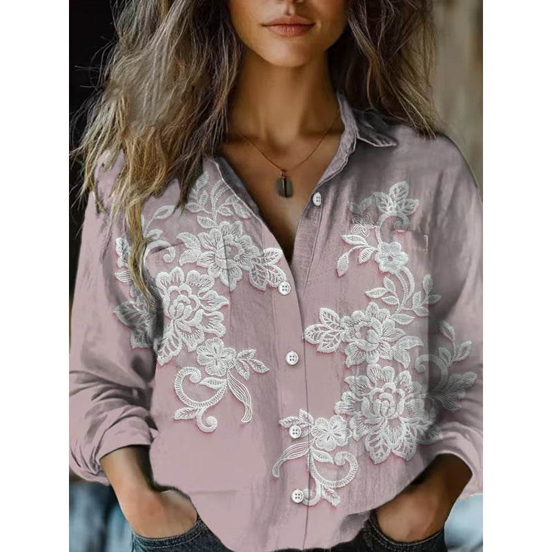 Damen Modische Bluse mit Paisleymuster Echoarchiv