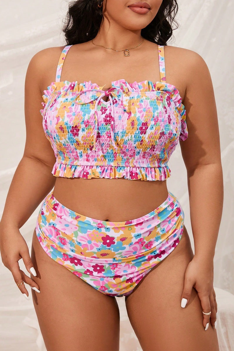 Damen Verspieltes Bikini-Set mit Rüschendetails Echo Archiv