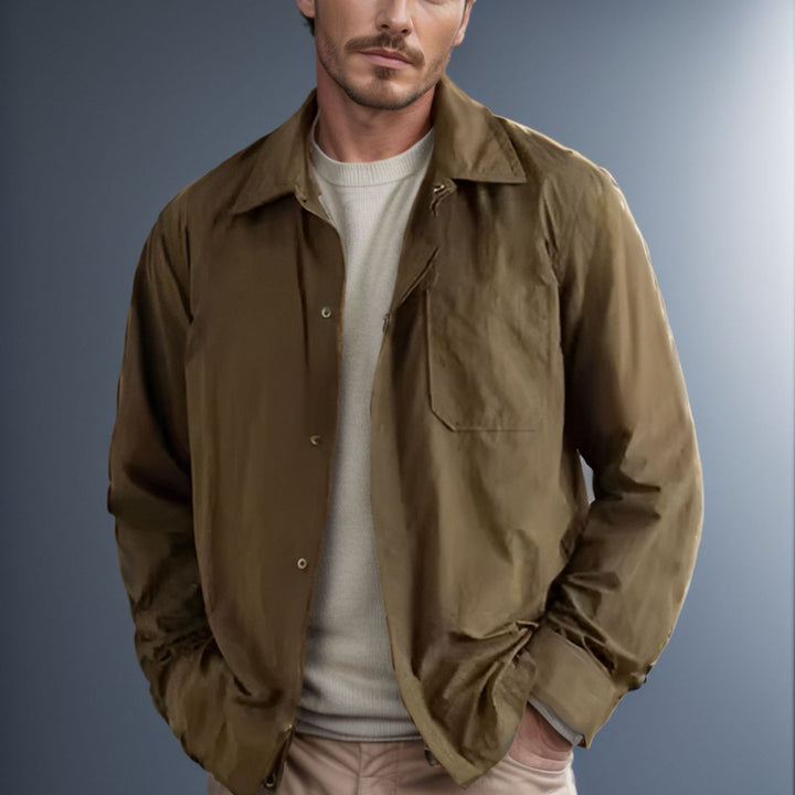 Herren leichte Freizeitjacke mit praktischem Druckknopfverschluss und modernem Schnitt Echoarchiv