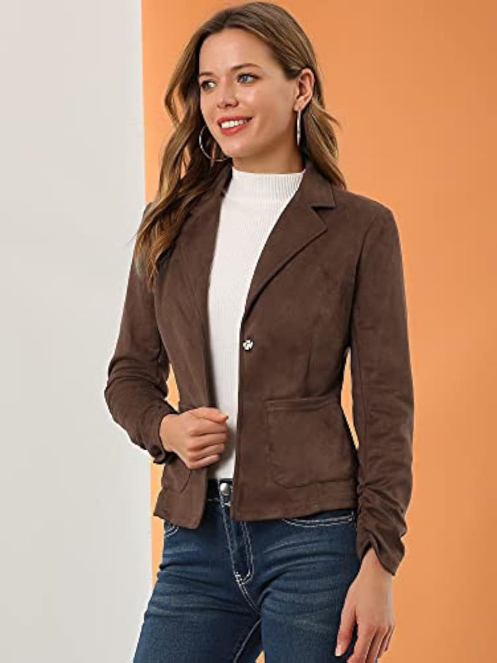 Damen Eleganter Velours-Blazer mit schmaler Passform Echo Archiv