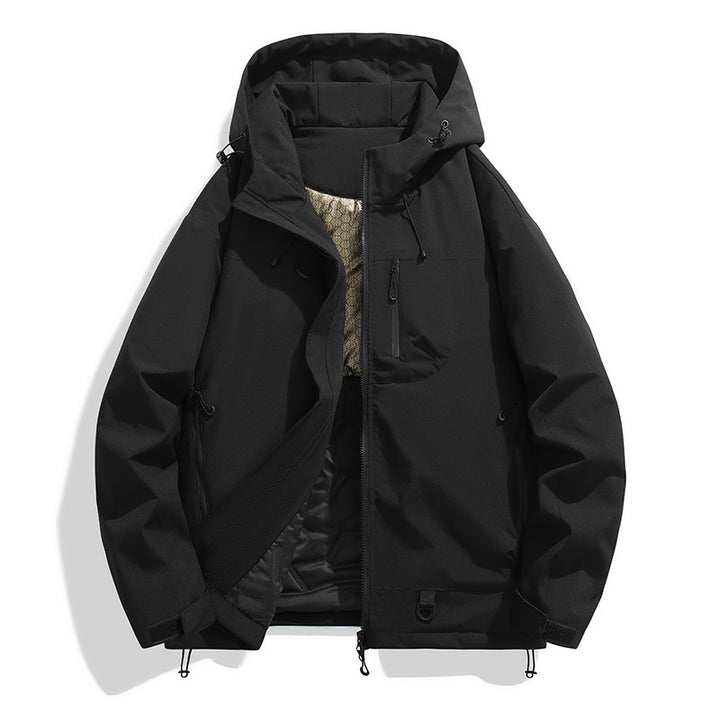 Herren Nano-Technik Kapuzenparka mit winddichter Membran, isolierter Innenauskleidung und multifunktionalen Taschen – Taviero