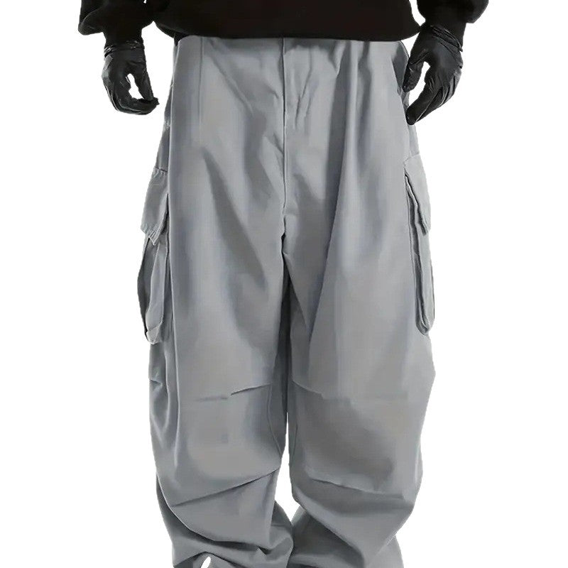 Herren Weite Utility-Cargohose mit übergroßen Klappentaschen & elastischem Tunnelzugbund Echo Archiv
