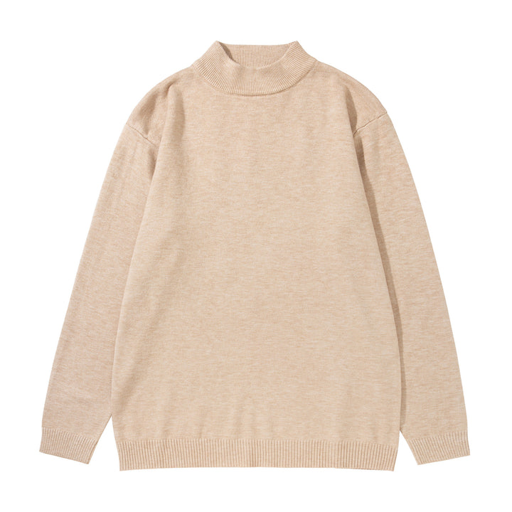 Unisex Minimalistischer Feinstrick-Mockneck mit extra breitem Rippsaum Echoarchiv