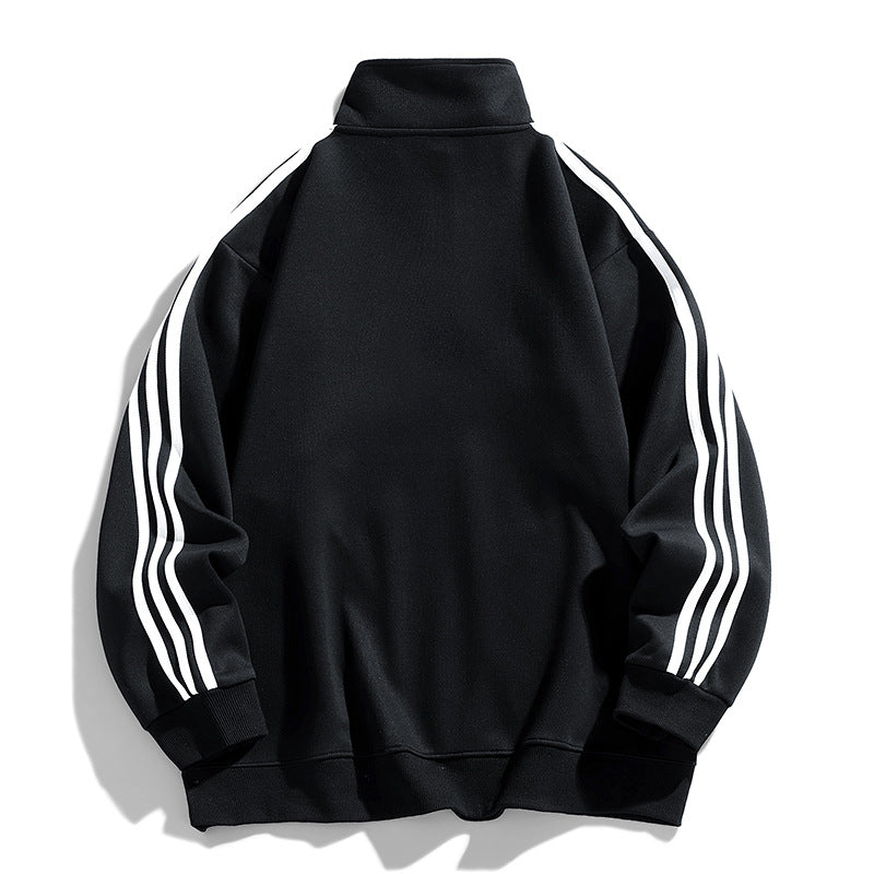 Herren sportlicher Zip-Pullover mit innovativen Seitentaschen Echoarchiv