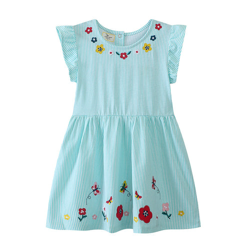 Mädchen Sommerkleid mit farbenfrohen Blumenstickereien Echo Archiv