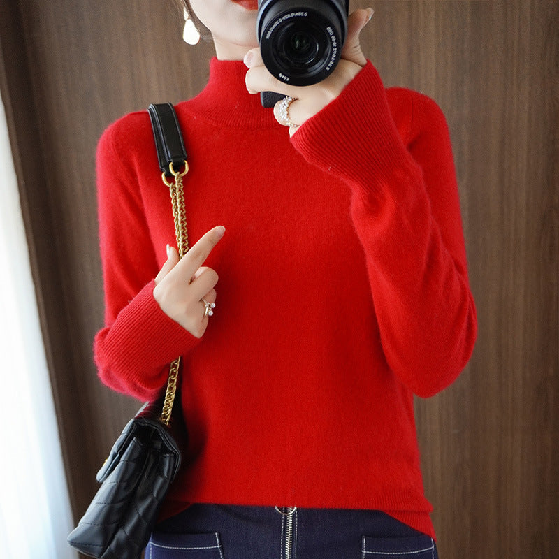 Damen Mockneck-Pullover aus flauschigem Angora-Mix mit legerer Ballonärmel-Silhouette Echoarchiv