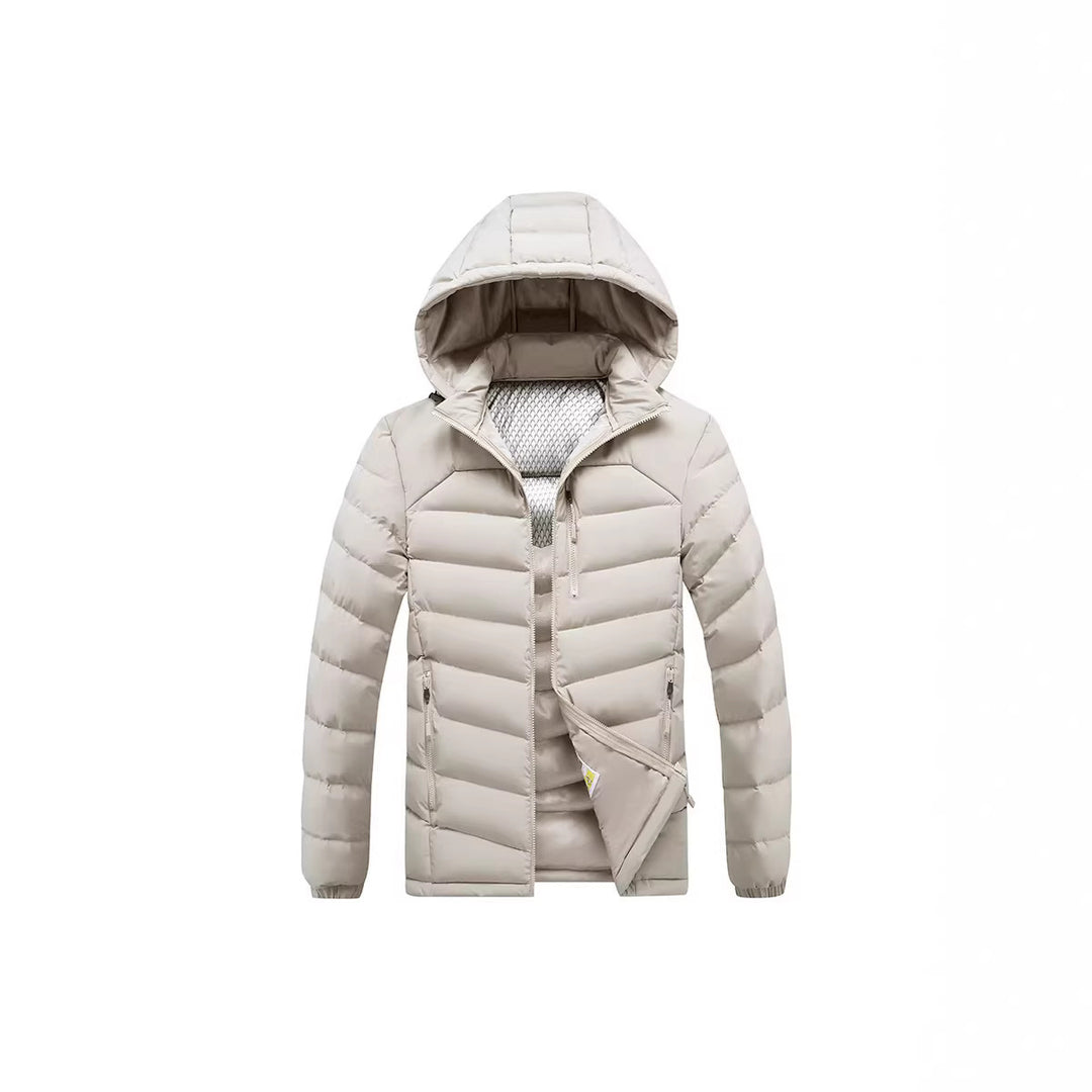 Herren Steppjacke mit Thermoisolierung, Kapuze und reflektierendem Innenfutter – Marzano
