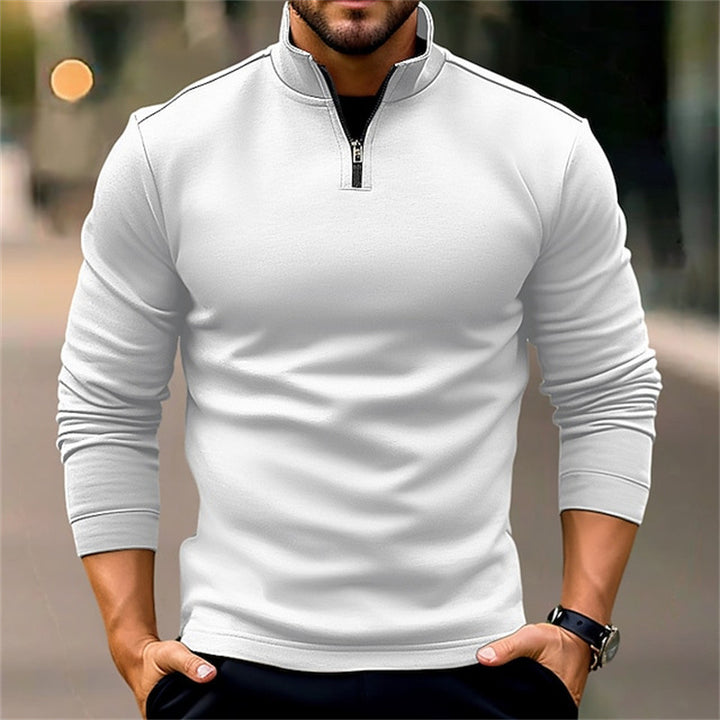 Herren funktioneller Pullover mit kurzem Reißverschluss und sportlichem Schnitt Echoarchiv