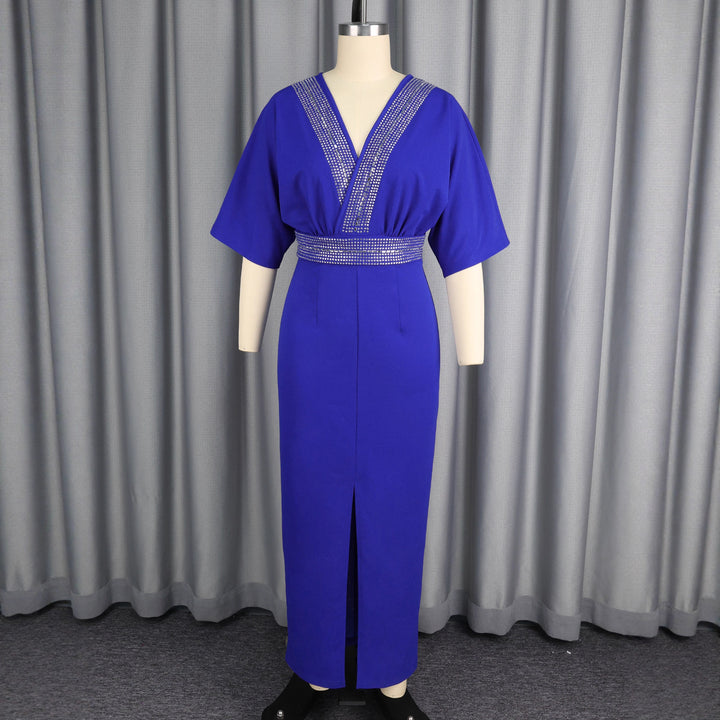 Damen elegantes Maxi-Kleid mit Pailletten und Schlitz Echo Archiv