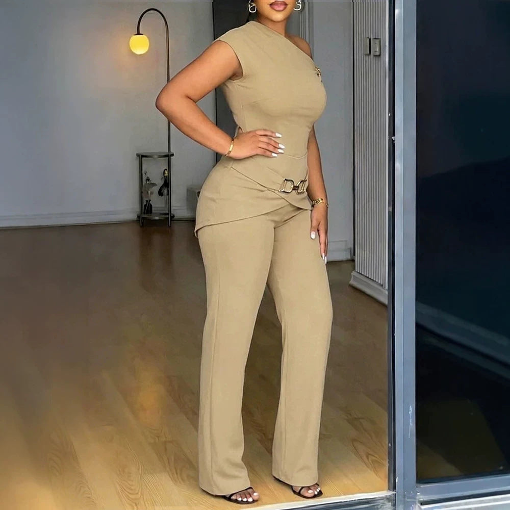Damen Elegantes One-Shoulder Jumpsuit Echo Archiv