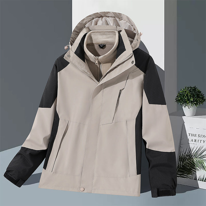 Männliche winddichte Softshelljacke mit integriertem Mikrofaserschicht und verstellbarer Kapuze – Taviero