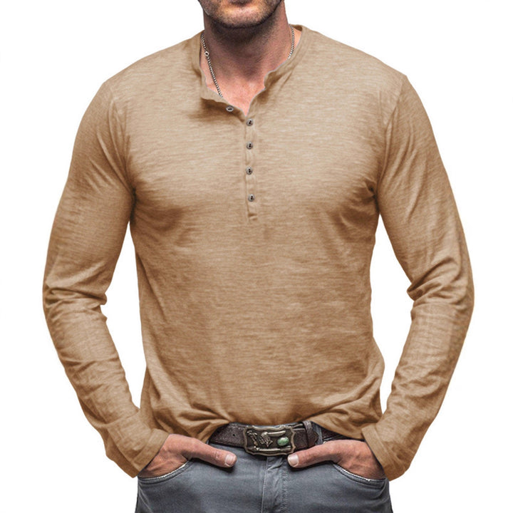 Herren Langarmshirt mit Knopfleiste Echoarchiv