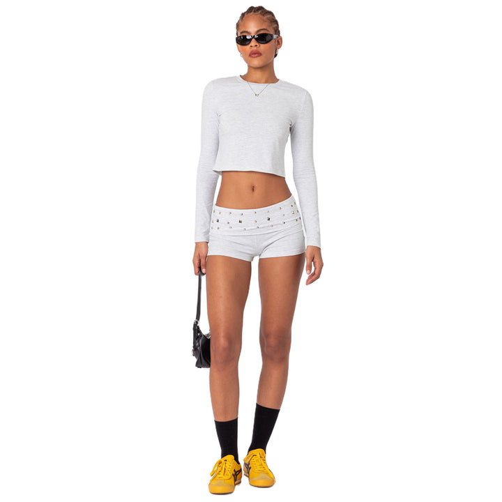 Damen Modische Shorts mit glitzernden Akzenten Echo Archiv